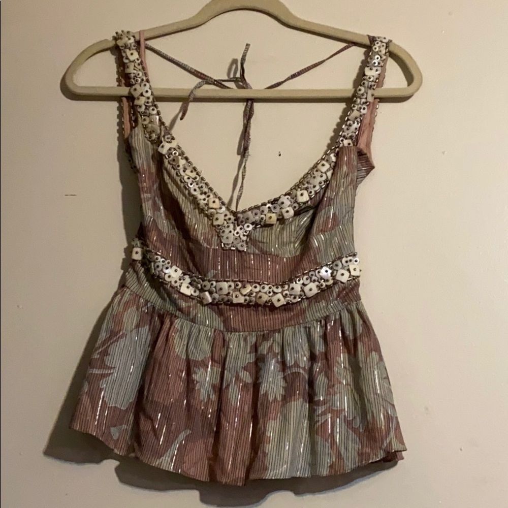 Anthropologie Nikka embellished top